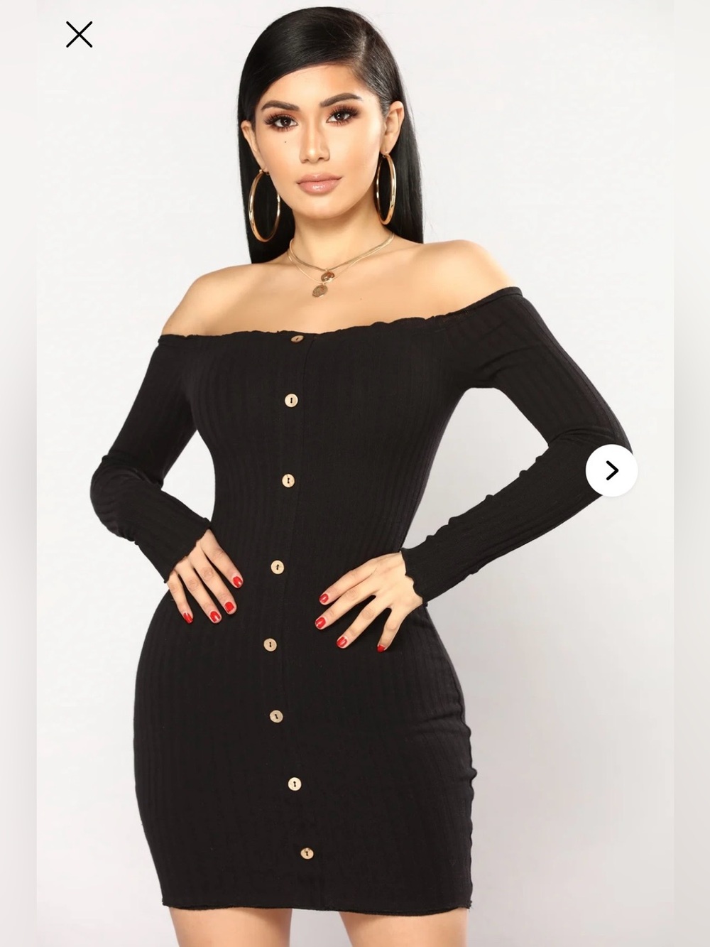 Fashion Nova Off Shoulder Mini Dress Jacklyn Size Small